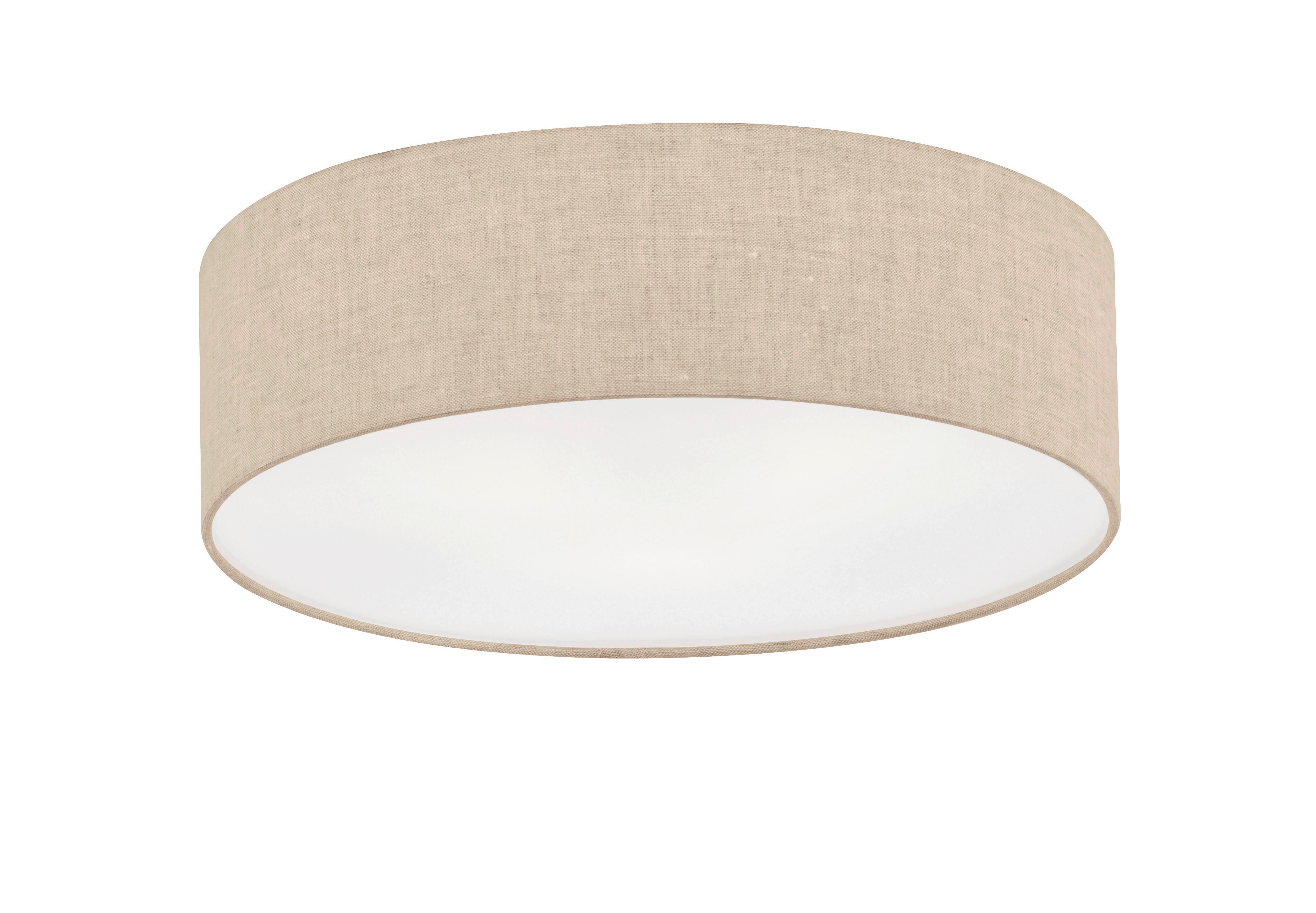 Deckenleuchte Thor Ø 40 cm 3-Flammig mit Textilschirm - Sandfarben, Design, Kunststoff/Textil (40/12cm) - Fischer & Honsel