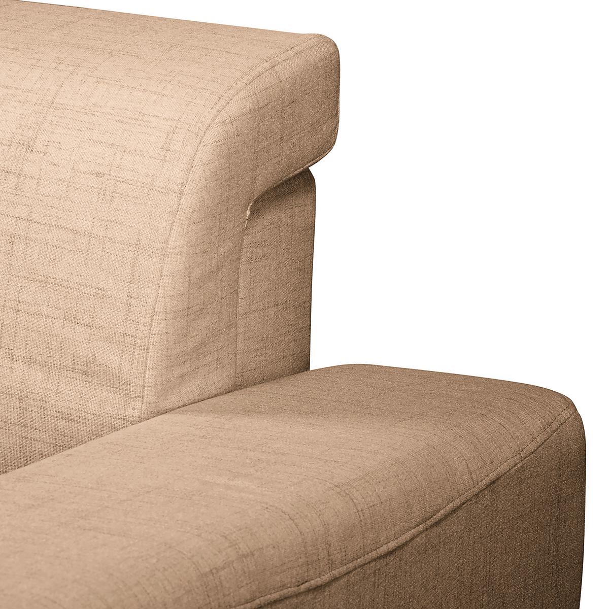 Ecksofa Bella Beige S: 257x174 cm - Wengefarben/Beige, Design, Textil (257/174cm) - Livetastic