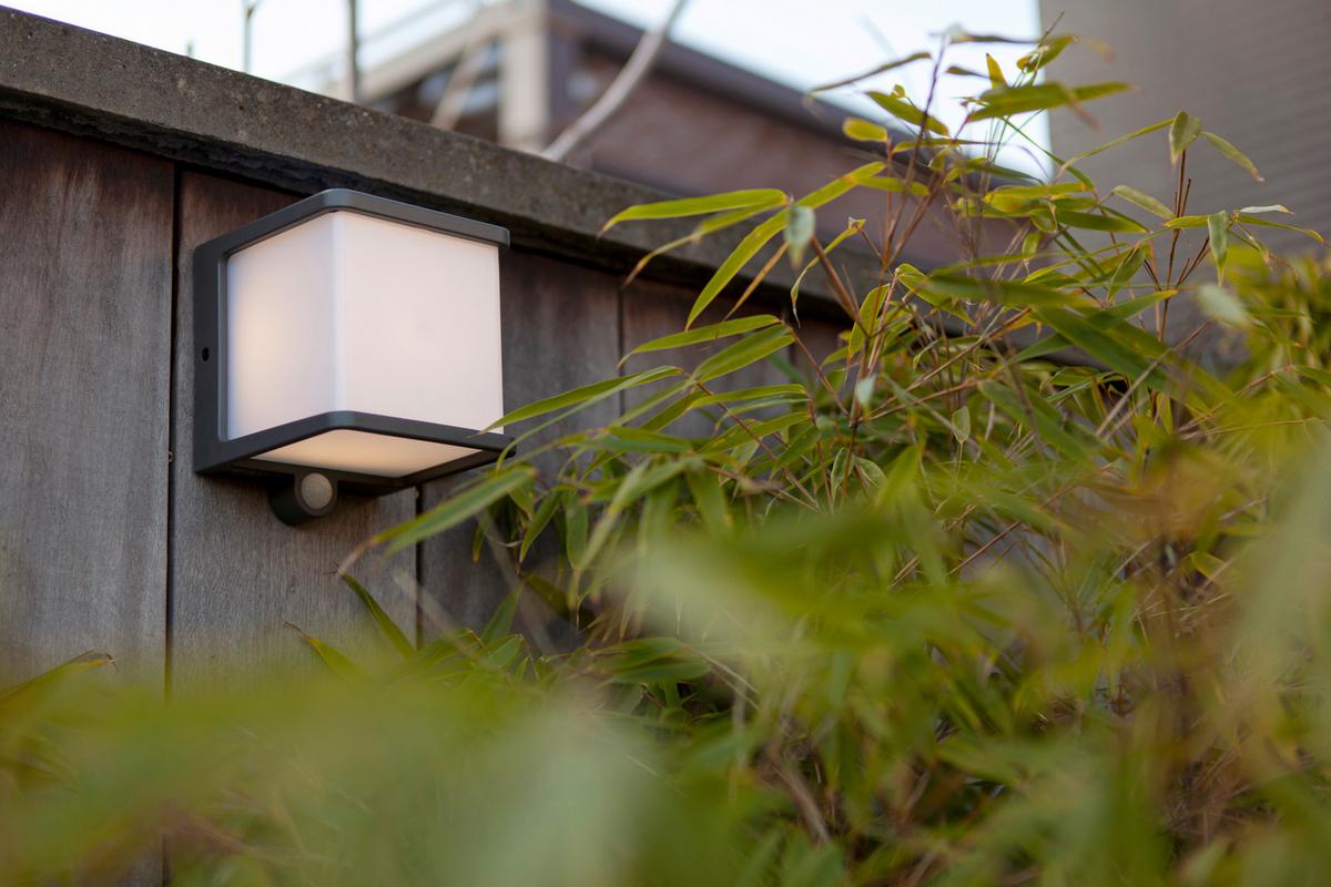 Solarleuchte Doblo Weiß Anthrazit L: 11 cm - Anthrazit/Weiß, Basics, Kunststoff/Metall (11/11/12,9cm)