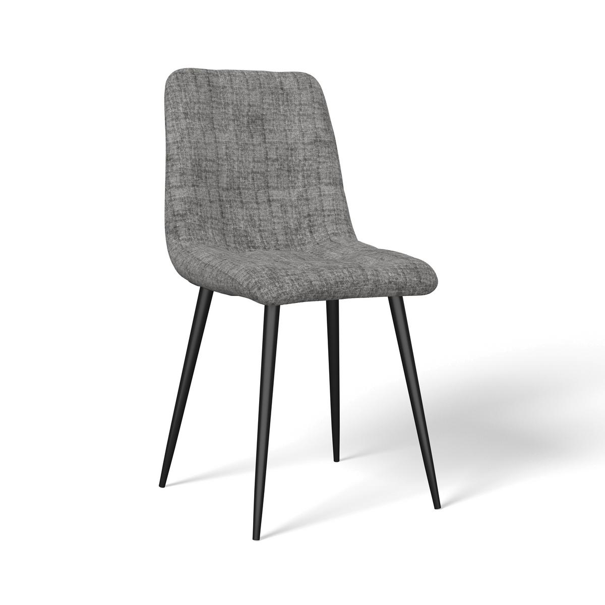 Židle MINO, světle šedá - černá/světle šedá, Moderní, kov/dřevo (46/88/54cm) - Bessagi Home