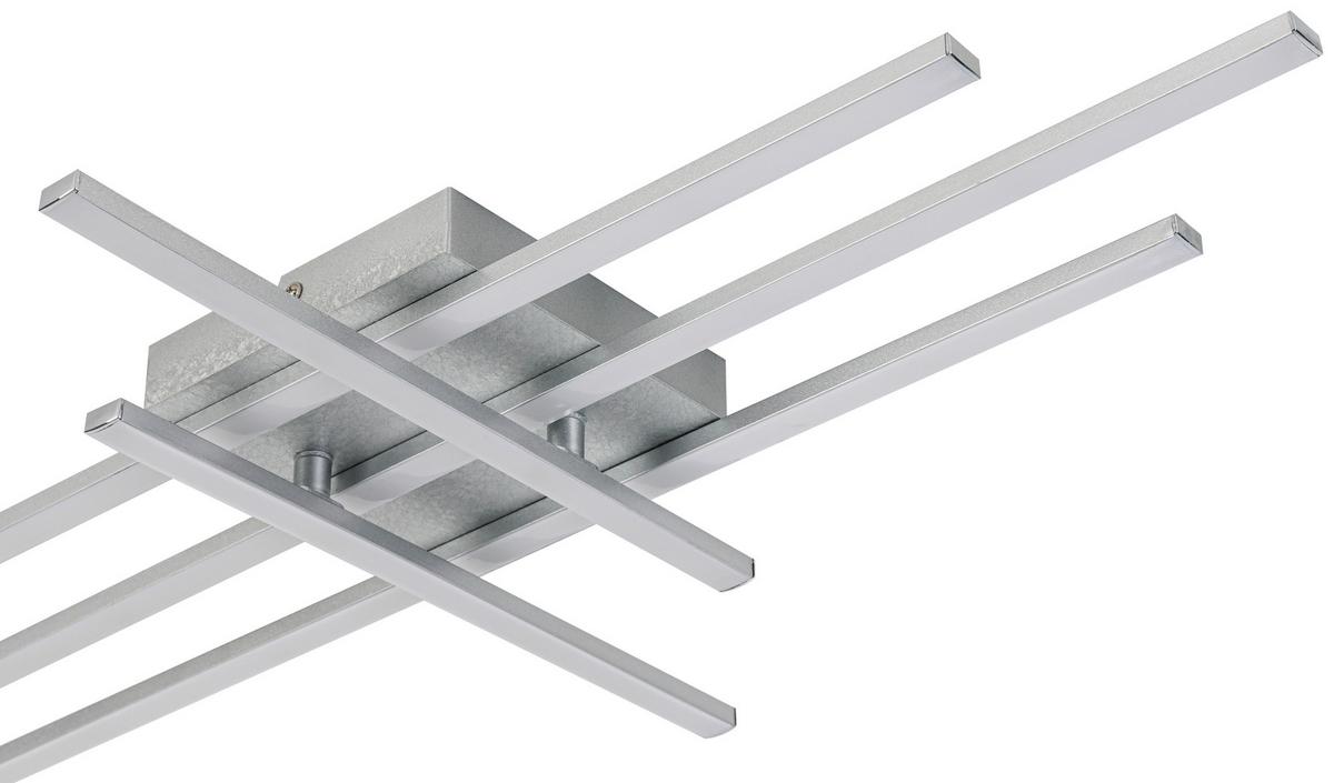 LED-Deckenleuchte Cindy - Silberfarben, Basics, Kunststoff/Metall (40/69/6,5cm) - Luca Bessoni