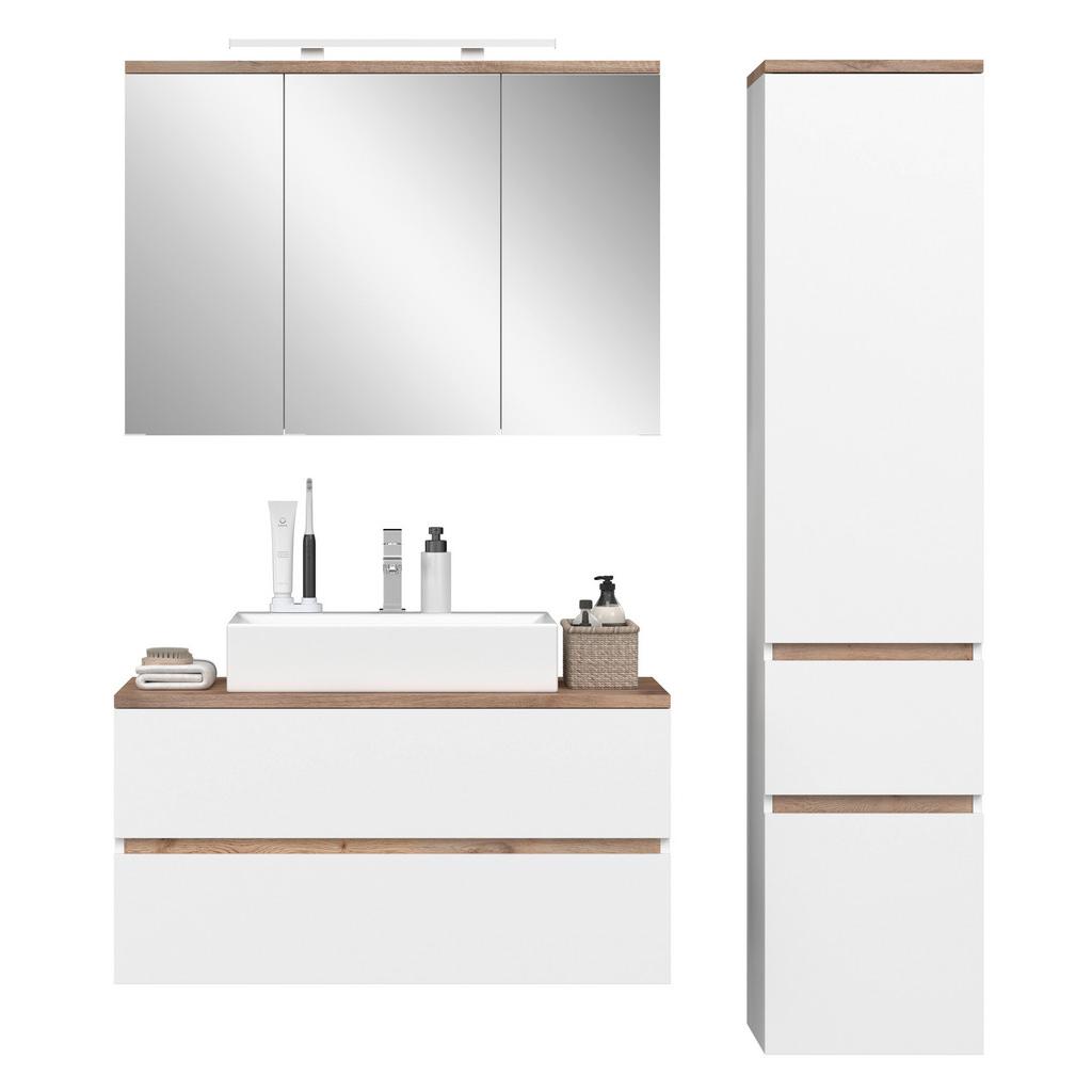 Badezimmer Marbella Weiß, Artisan Dekor 3-teilig