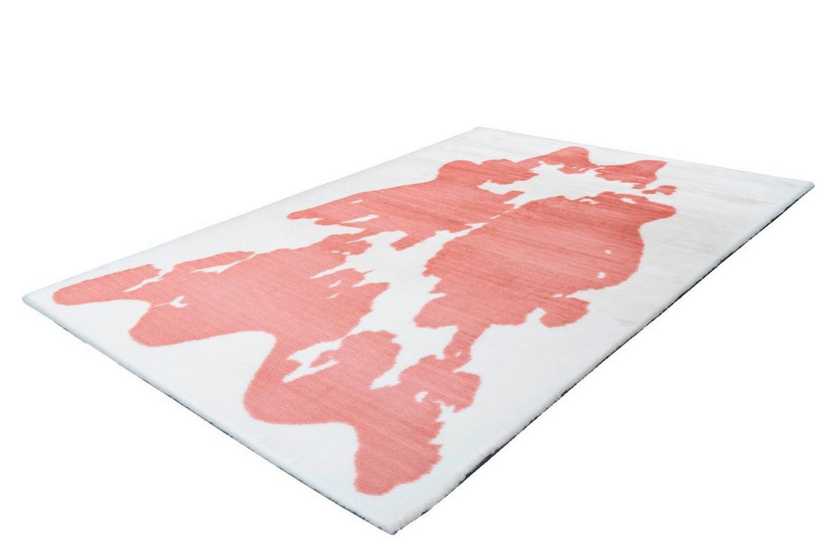 Hochflorteppich Rabbit Animal Rosa/weiß, 160x230 Cm - Rosa/Weiß, KONVENTIONELL, Textil (160/230cm)