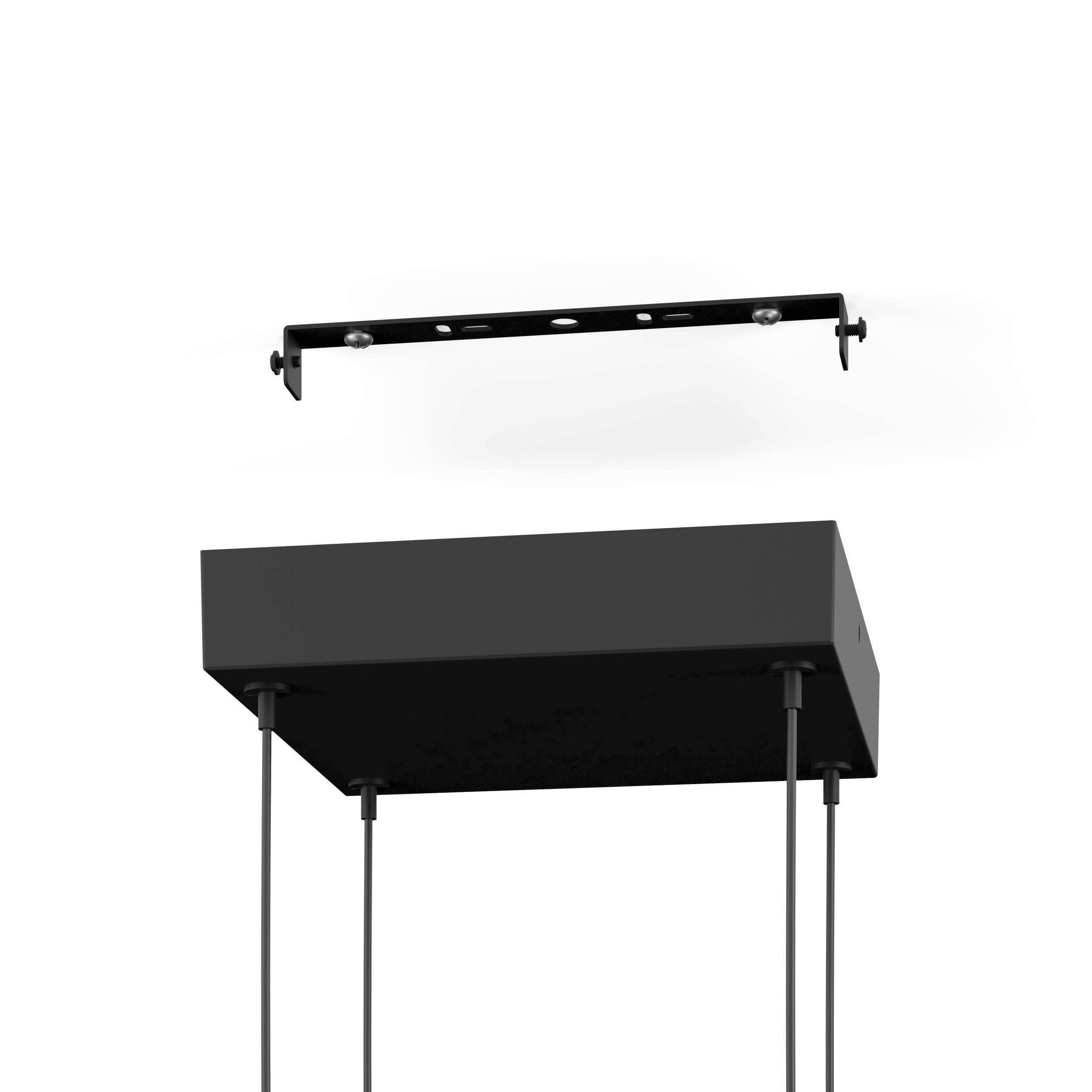 LED-Pendelleuchte Savilanas Smartphone-Steuerung - Schwarz/Weiß, Design, Kunststoff/Metall (77/20/110cm) - Eglo