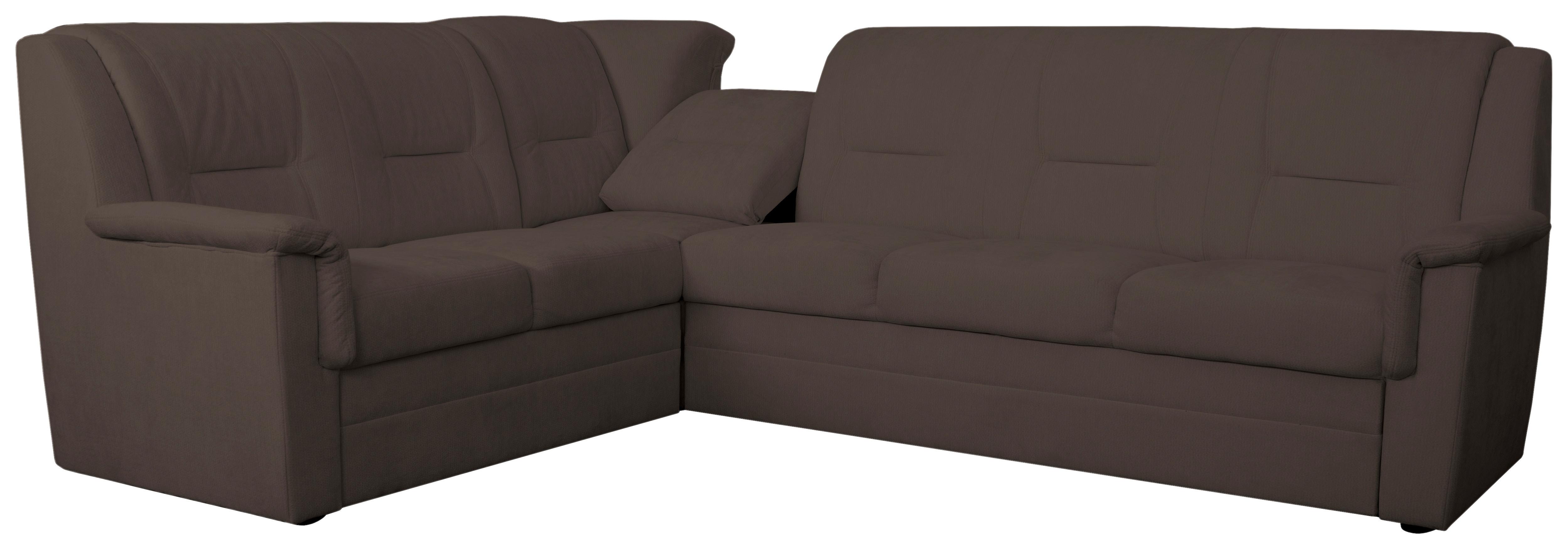 ECKSCHLAFSOFA Rafael, Braun S: 279x224cm - Beige/Schwarz, Trend, Textil (279/224cm)