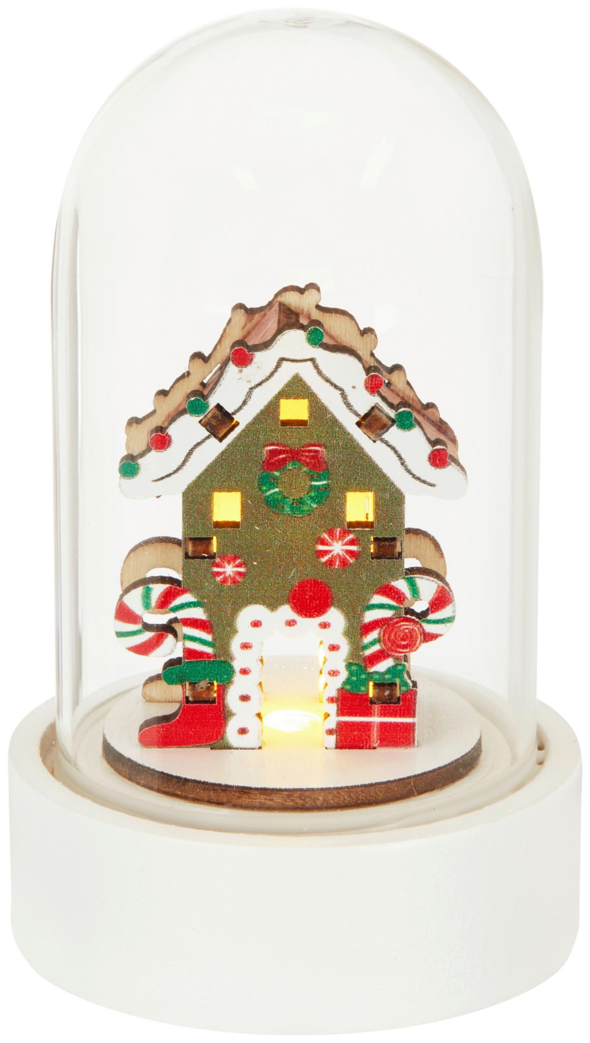 Led-dekoleuchte Loretta - Rot/Braun, Basics, Glas/Holz (5,5/9cm) - James Wood