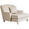 Big Sessel Mit Armlehnen Judith Lederlook Beige - Beige/Naturfarben, MODERN, Textil (136/107/142cm) - Max Winzer