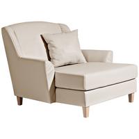 Big Sessel Mit Armlehnen Judith Lederlook Beige - Beige/Naturfarben, MODERN, Textil (136/107/142cm) - Max Winzer