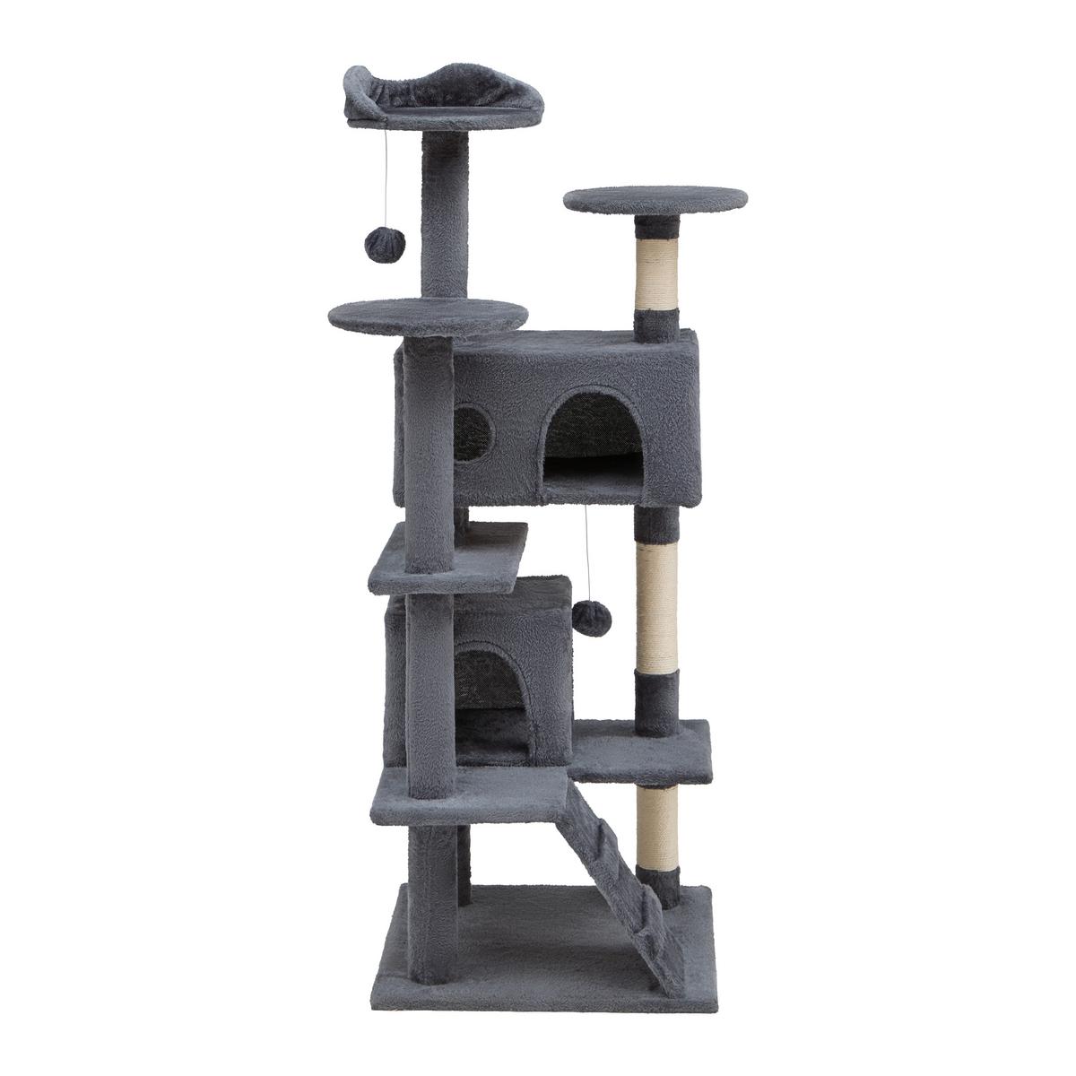 ŠKRABACÍ STROM PRO KOČKY MUFFIN - tmavě šedá, Konvenční, karton/kompozitní dřevo (49/49/137cm) - Mömax