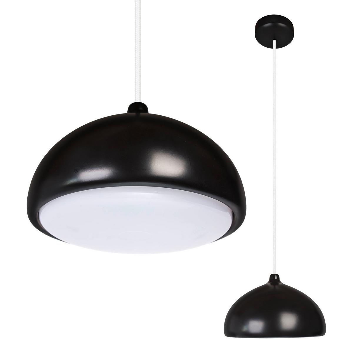 Hängeleuchte 8550239 Acorn II - Schwarz/Weiß, Design, Holz (22,5/90-140cm)