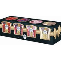 Duftkerze Glade Duftkerzen 4er Set - Goldfarben/Schwarz, Basics, Karton/Glas (9,2/34,2/8,1cm) - Glade