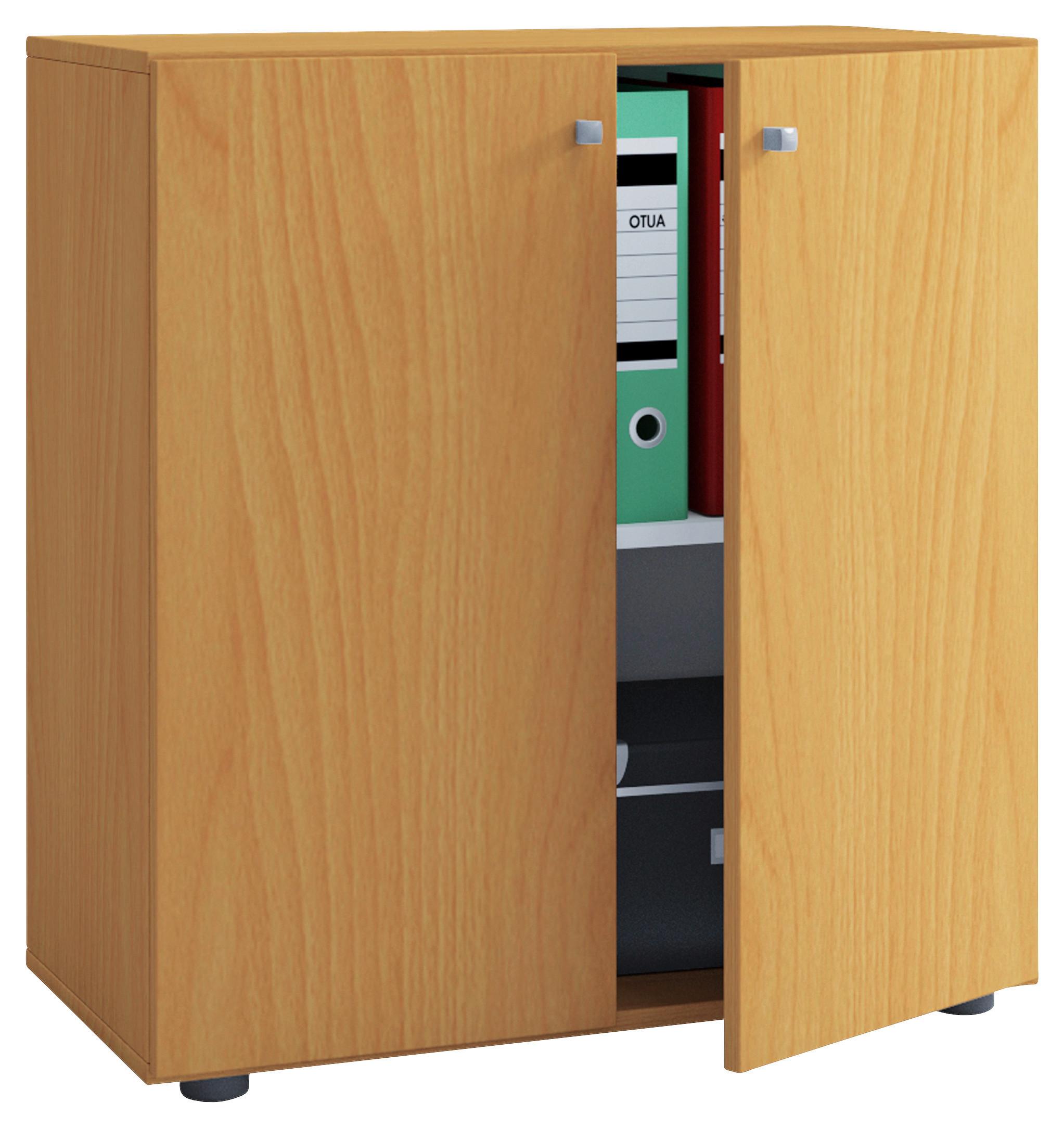 Aktenschrank Lona Buche Dekor B: 70 cm - Buchefarben/Nussbaumfarben, Basics, Holzwerkstoff (70/74/39cm) - MID.YOU