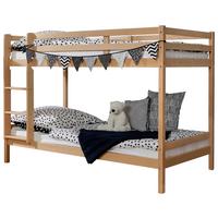 Etagenbett Rene Buche Massiv Mit Leiter - Buchefarben/Naturfarben, MODERN, Holz (90/200cm) - MID.YOU