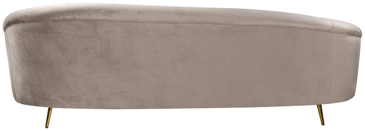 Trendová pohovka LUNA, sivobéžová, max. do 360 kg - zlatá/taupe, Modern, kov/drevo (247/81/105cm) - Mömax