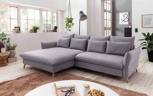 Eckschlafsofa Walter Hellgrau S: 170 cm - Buchefarben/Hellgrau, Design, Textil (170/274cm) - Livetastic