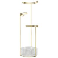 Držiak na šperky Isabella - číra/mosadzná, kov/sklo (13,3/41,6/13,3cm) - Premium Living