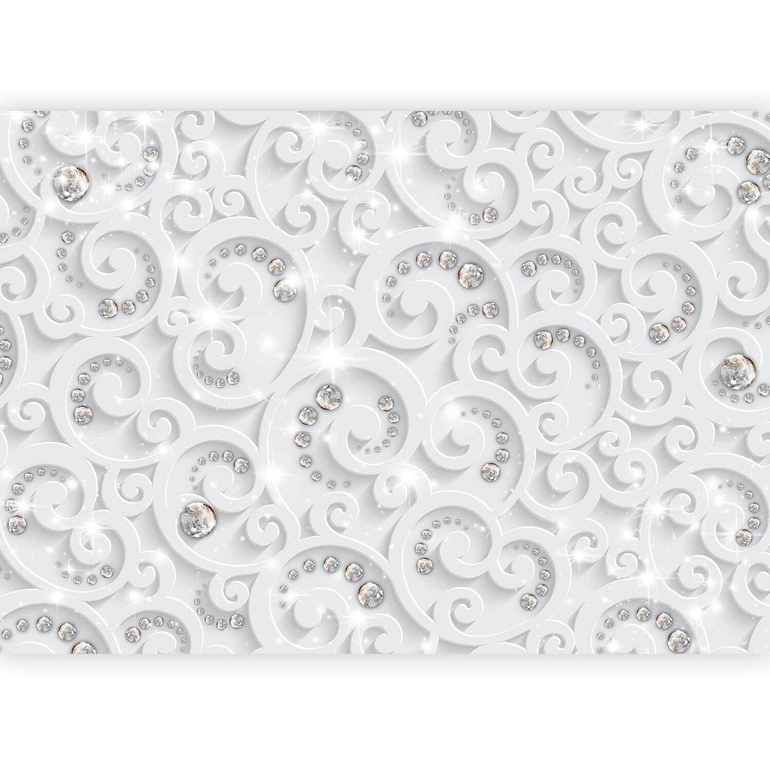 Fototapete Grau Weiß B: 200 Cm - Weiß/Grau, Basics, Textil (200/140cm) - artgeist