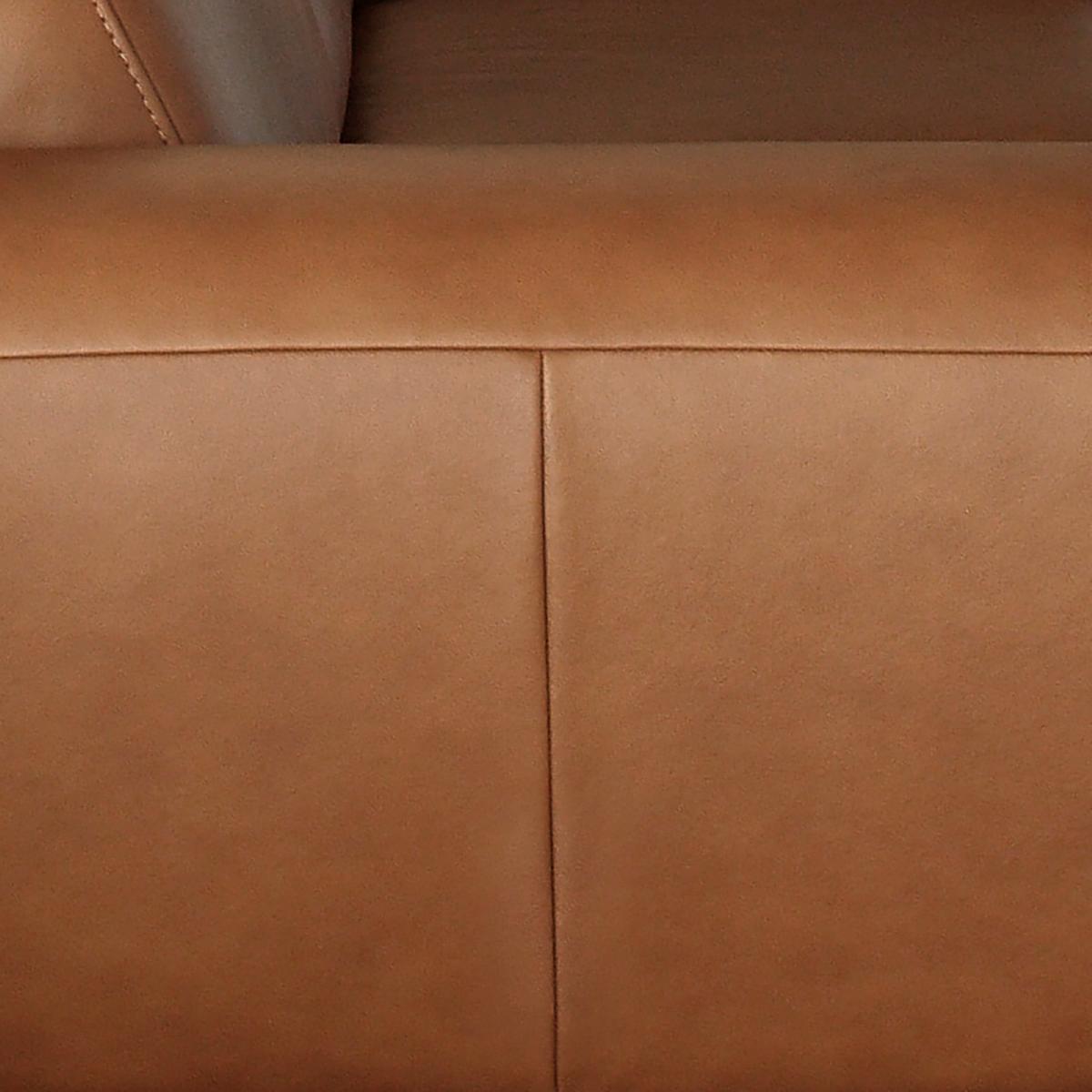 Ecksofa Spring Cognac Chrom B: 177 cm - Chromfarben/Cognac, Design, Leder (177/85/92cm) - Livetastic