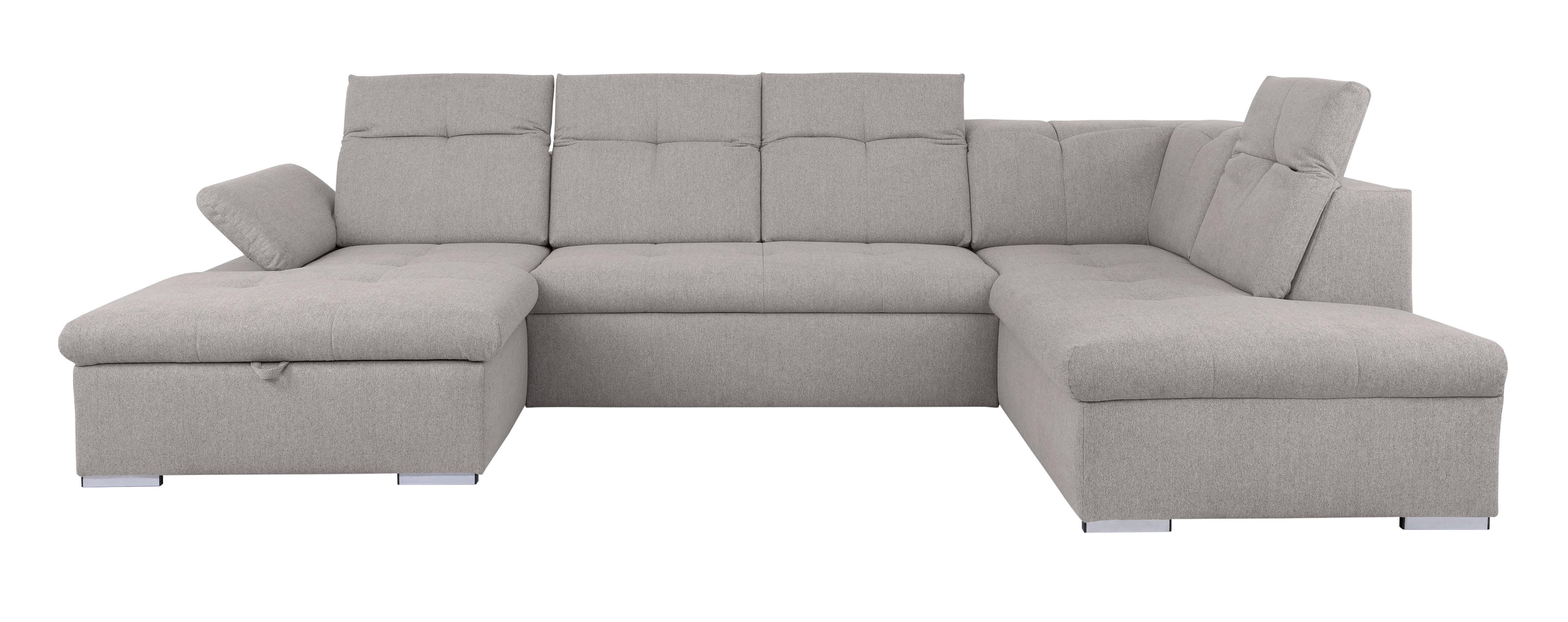 Wohnlandschaft Ramzes Hellgrau U: 173x328x215 cm - Hellgrau/Grau, Design, Textil (173/328/215cm) - MID.YOU