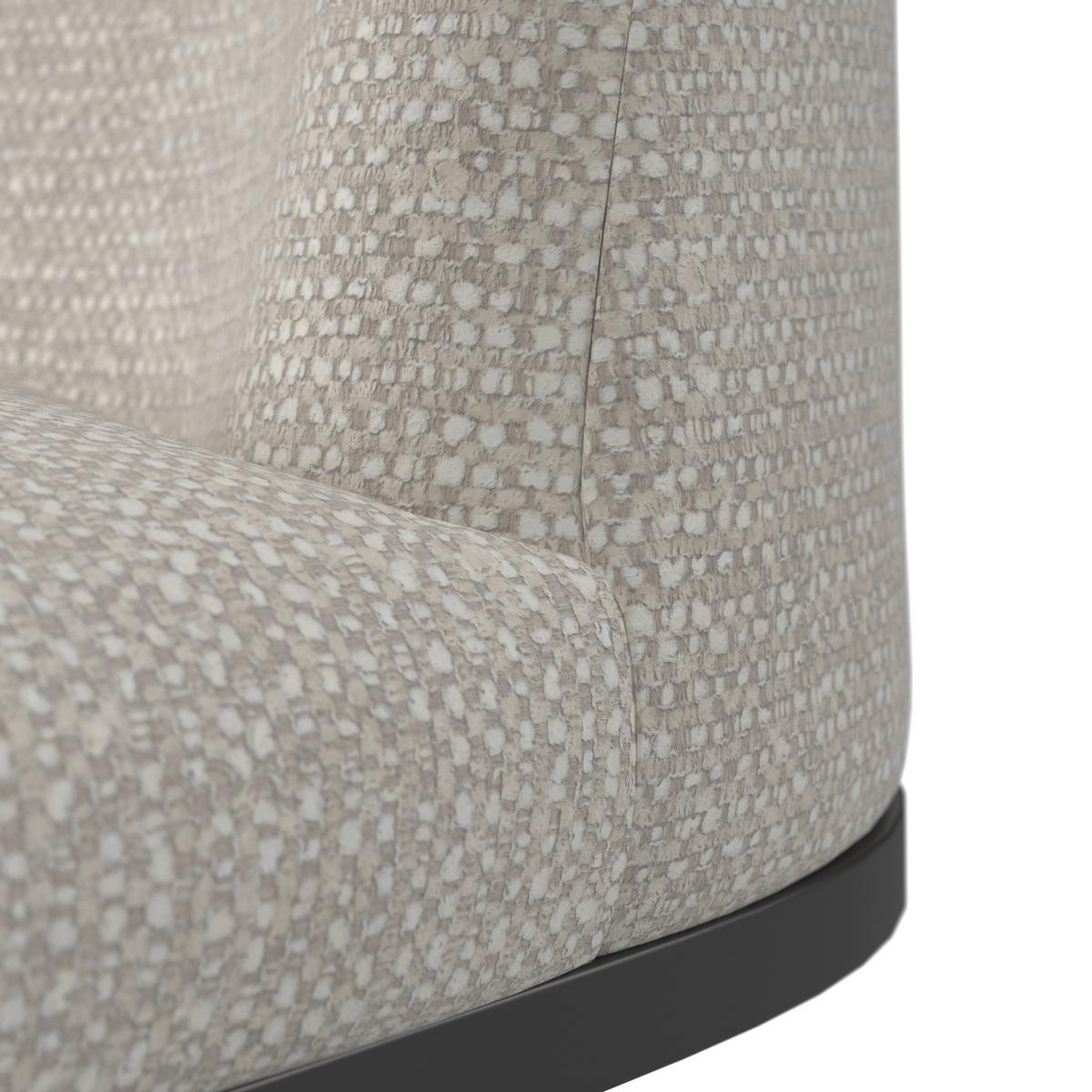 Stolička s podrúčkami AMARA - čierna/svetlosivá, Modern, kov/drevo (55/81,5/60cm) - Bessagi Home