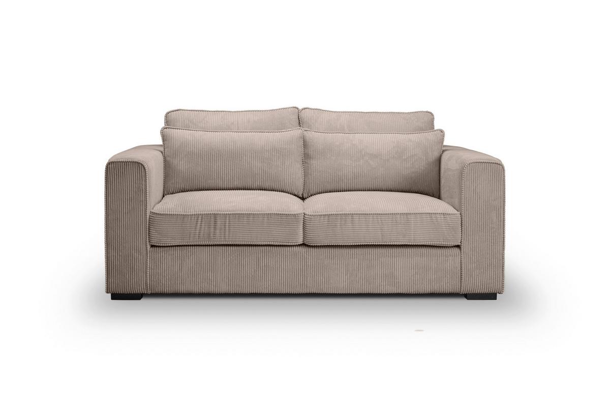 2,5-Sitzer Almera Beigebraun B: 200cm - Beigebraun/Schwarz, Basics, Holz/Textil (200/92/112cm) - MID.YOU