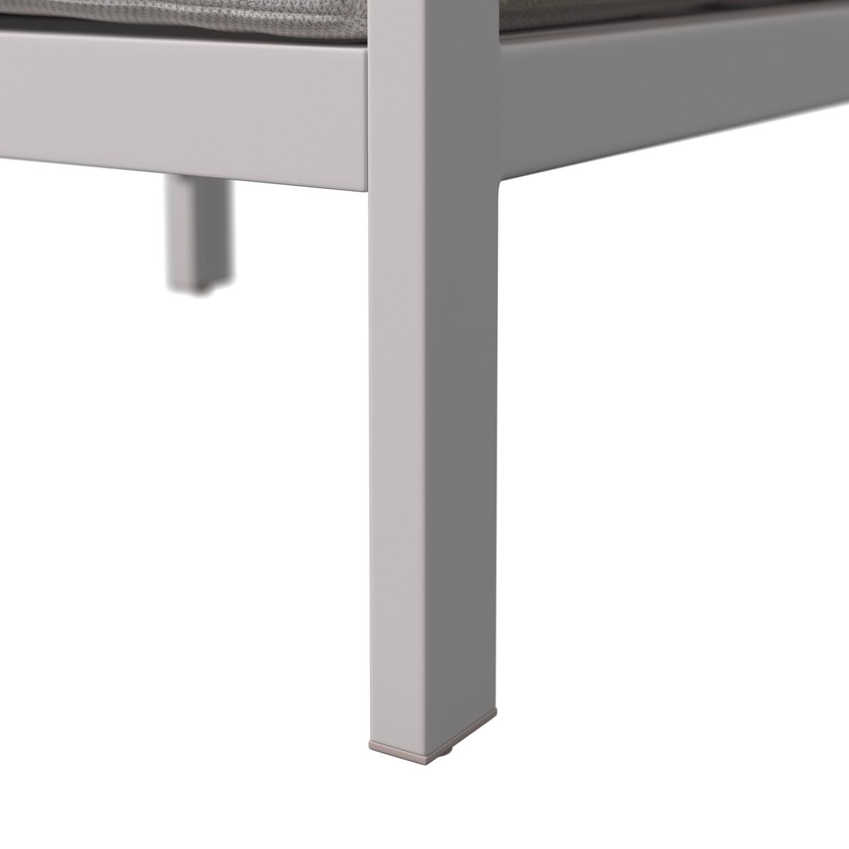 Loungesessel Palma - Hellbraun/Weiß, MODERN, Textil/Metall (65/67/80cm) - Beldano