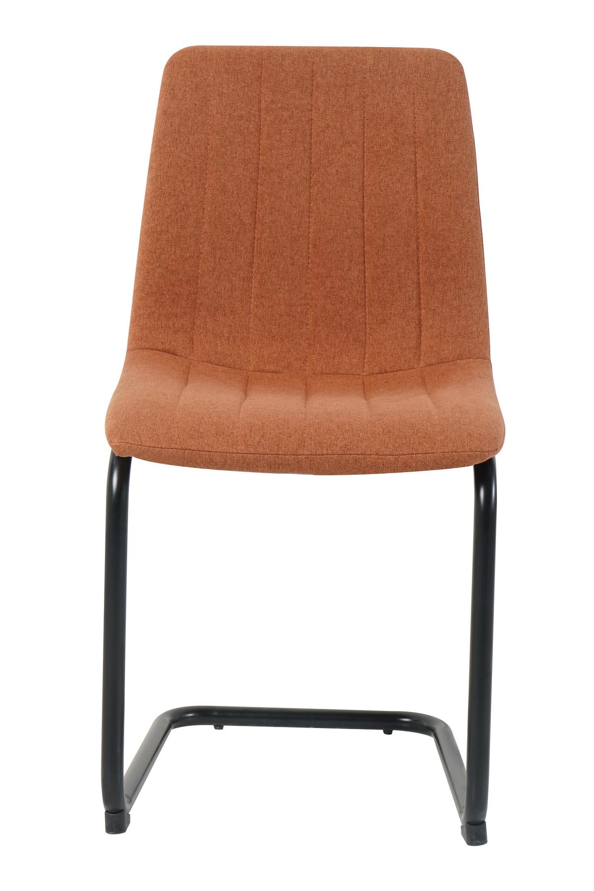 Stuhl-set Braun, B: 43cm - Schwarz/Braun, Design, Textil/Metall (43/87/53cm) - Livetastic