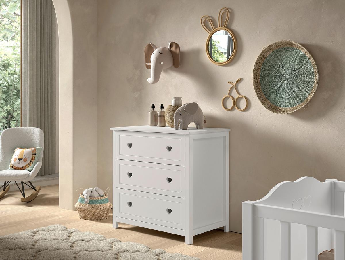 KOMMODE Amori Weiß B: 90cm - Weiß, MODERN, Holz/Holzwerkstoff (90/89/76cm) - Vipack