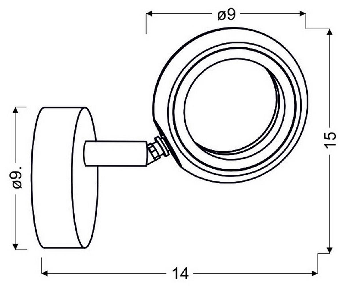 Led-deckenleuchte 91-65275 Aurelion - Chromfarben, Design, Kunststoff/Metall (14/9/15cm)