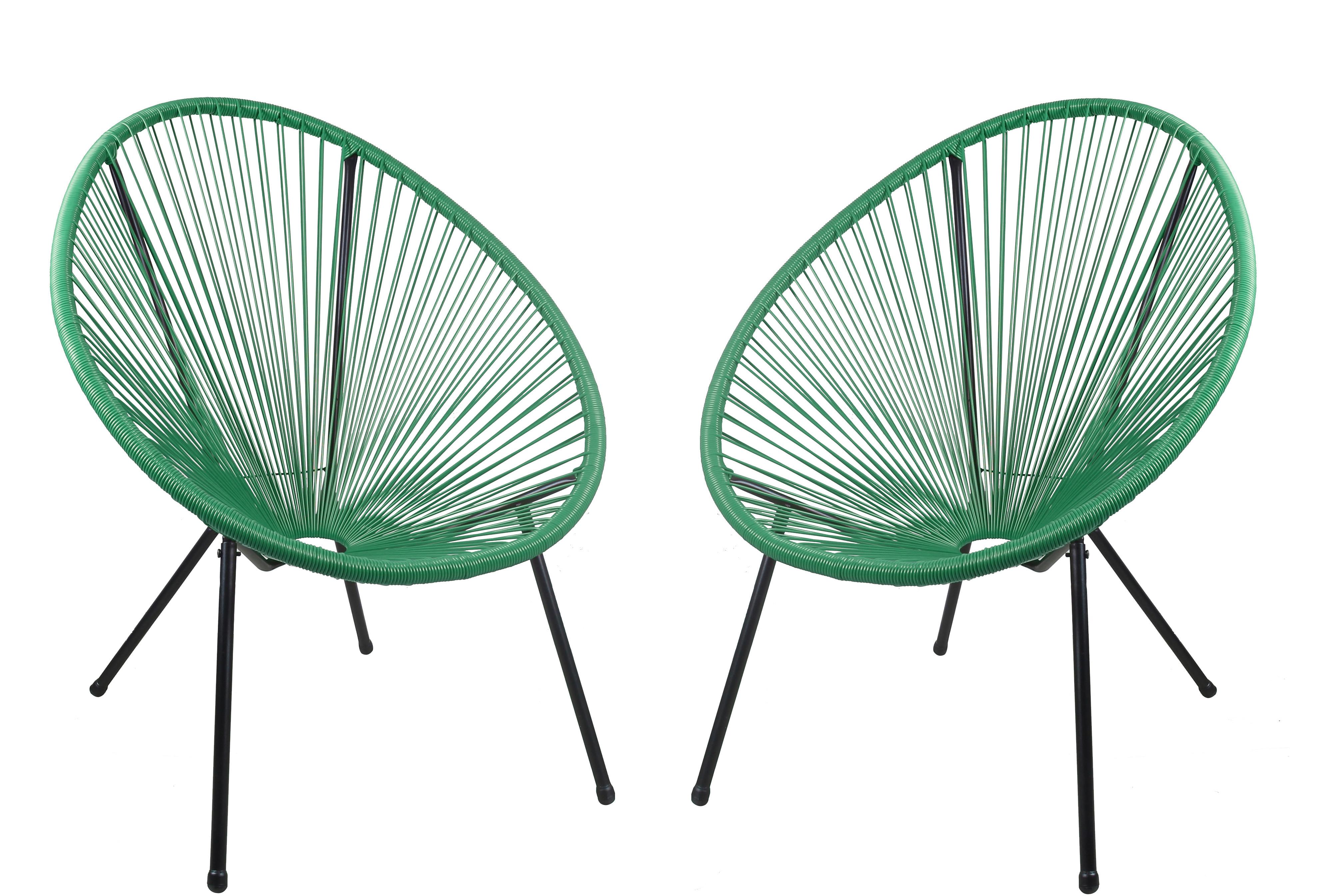 Gartensessel Dalida - Schwarz/Grün, Basics, Kunststoff/Metall (73/93/73cm) - Gardenson