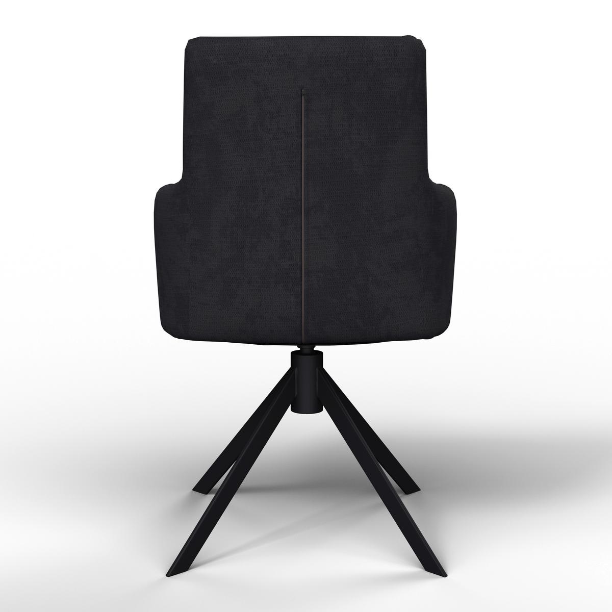 Stolička s podrúčkami MARIETTA, čierna - čierna, Modern, kov/drevo (60/92/67cm) - Bessagi Home