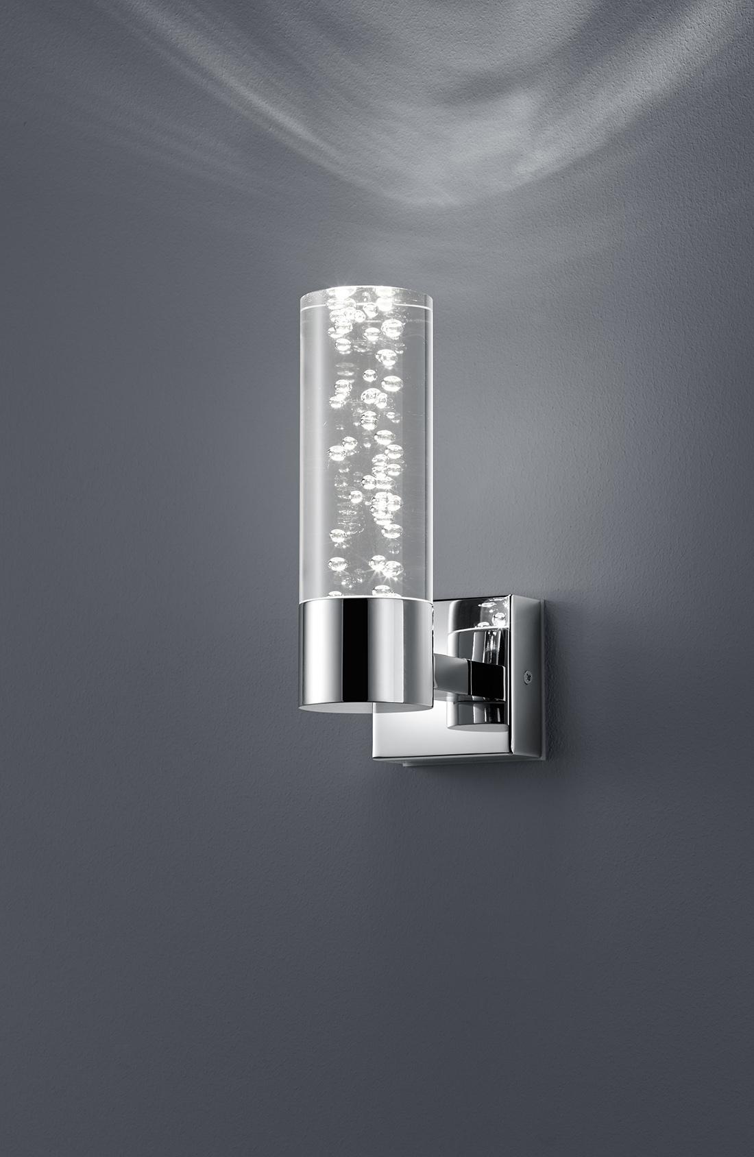 Bad-wandleuchte Bolsa Ip44 Länglich 1-Flammig In Warmweiß - Chromfarben/Klar, Design, Kunststoff/Metall (19,0/7,0/12,0cm) - Trio Leuchten