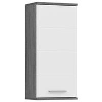 Hängerschrank Blake BxH: 35x77 cm Weiß/Grau - Weiß Hochglanz/Grau, MODERN, Holzwerkstoff (35/77/25cm) - MID.YOU