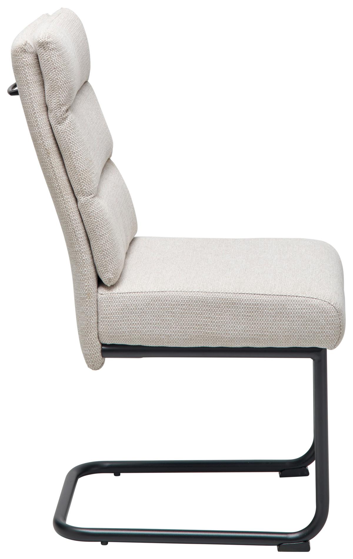 Schwingstuhl Hilal - Beige/Schwarz, LIFESTYLE, Holz/Textil (45/94/62cm) - MID.YOU