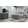 Boxspringbett Elza Graphitfarben, Lf: 180x200 cm - Graphitfarben, MODERN, Textil (180/200cm) - Livetastic