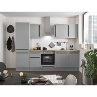 Küchenblock Denver Grau/Eiche Dekor B: 280 cm - Eichefarben/Grau, Design, Holzwerkstoff (280cm) - MID.YOU