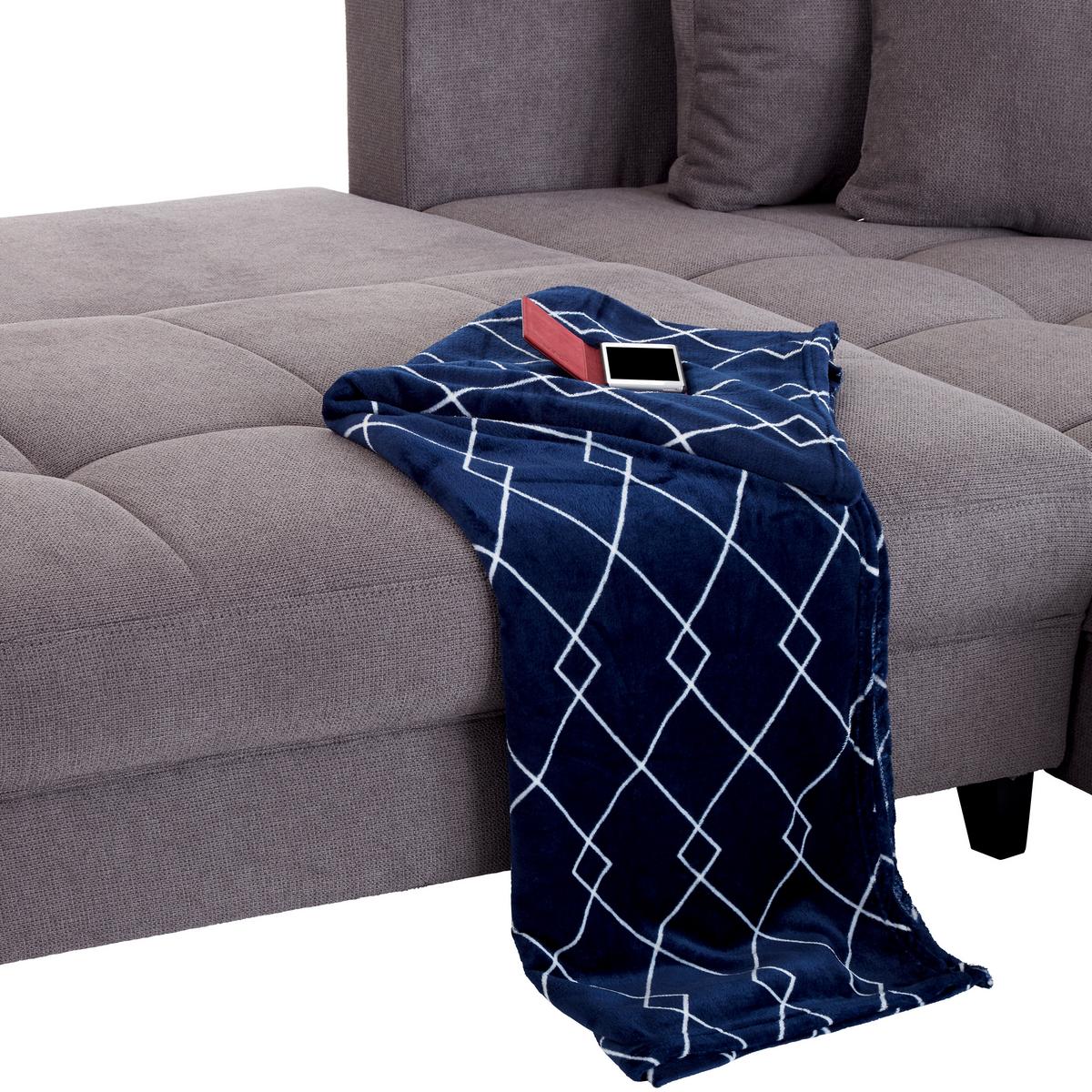 Rohová sedačka MENDOZA, pravá, sivá - čierna/sivá, Design, drevo/textil (309/197cm) - Ondega