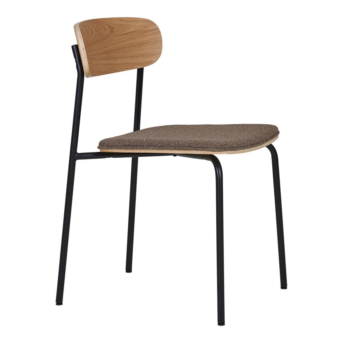 Stuhl-Set Estepona Graubraun B: 47 cm - Eschefarben/Graubraun, MODERN, Holz/Textil (47/77/51cm) - MID.YOU