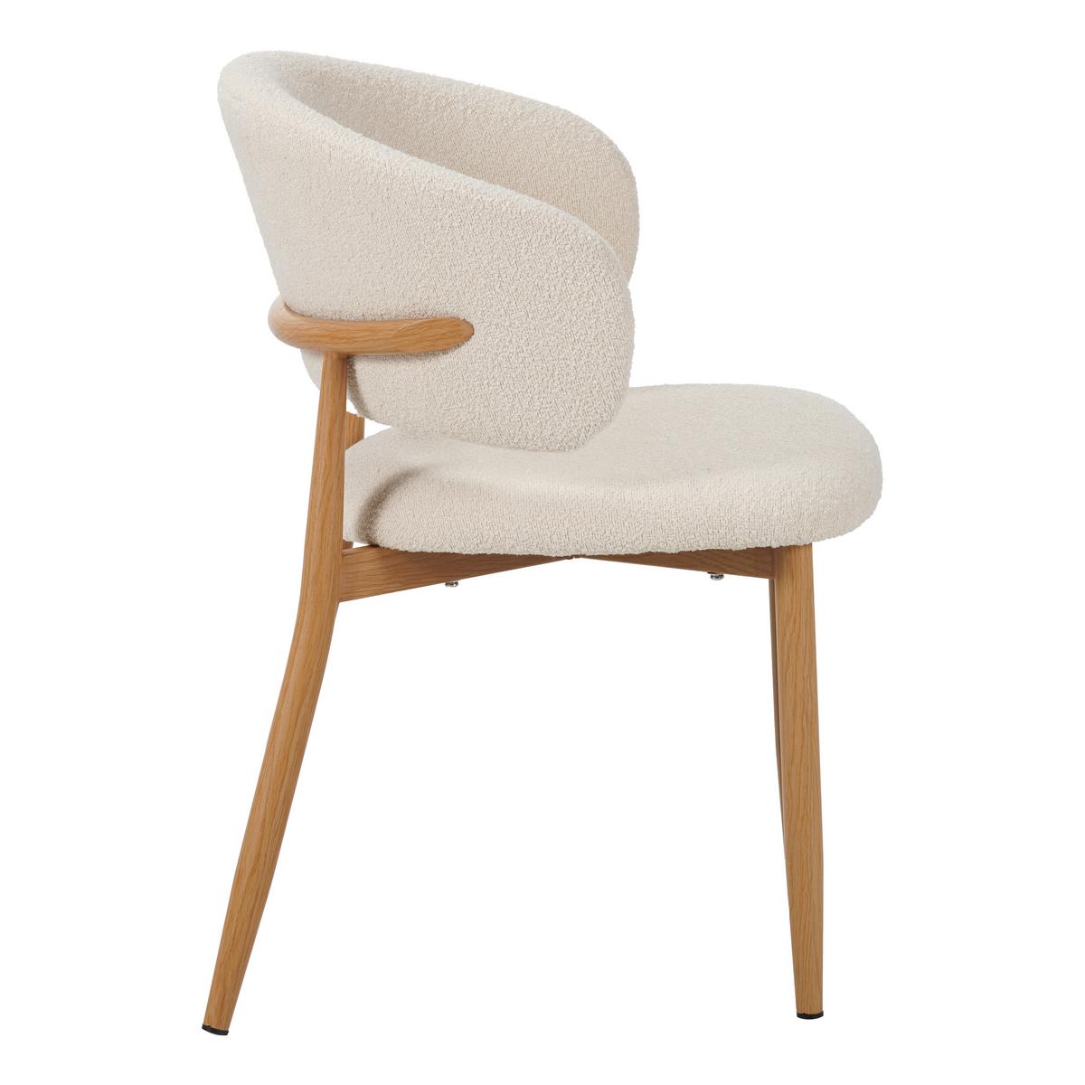 STUHL-SET YUKa Elfenbein B: 54cm - Elfenbein, MODERN, Textil/Metall (54/79/54cm) - Livetastic