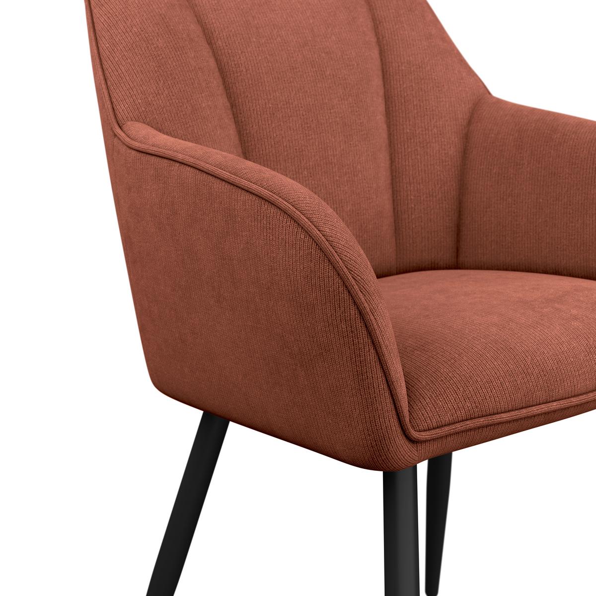 Karosszék Caro 2 Giga S - fekete/terrakotta, Konventionell, textil/fa (55/83/61cm) - Nedis SmartLife