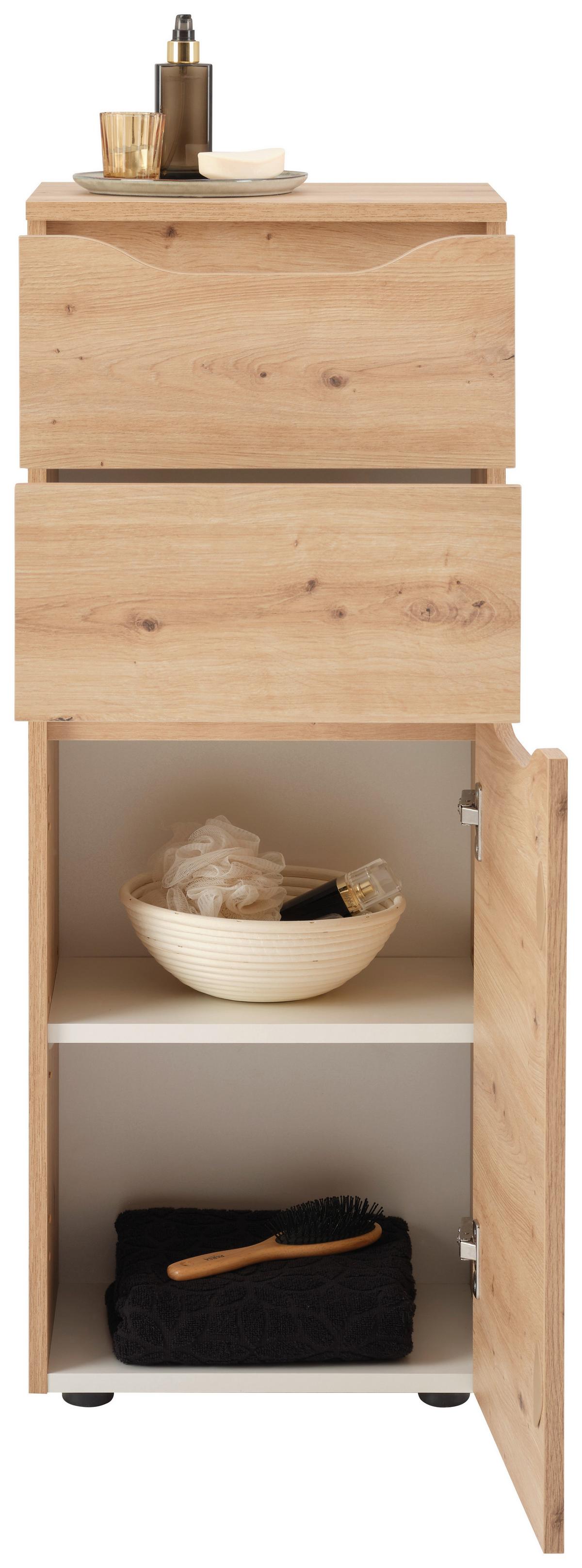Unterschrank Giga B: 40 Cm Eichefarben - Schwarz/Eiche Artisan, MODERN, Holzwerkstoff (40/102/30cm)