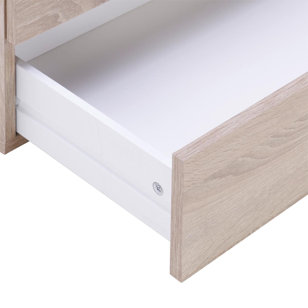 Schubladenbox Basic Sonoma Eiche Dekor 2 Laden - Sonoma Eiche, KONVENTIONELL, Holzwerkstoff (74/35/51,5cm)