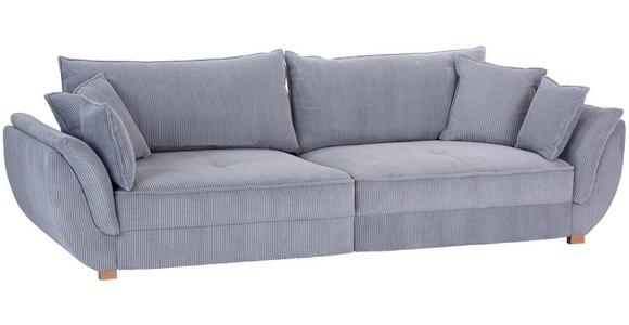 Big Sofa mit Schlaffunktion Guarda B: 301 cm Hellgrau - Hellgrau/Naturfarben, MODERN, Textil (301/92/114cm) - Luca Bessoni