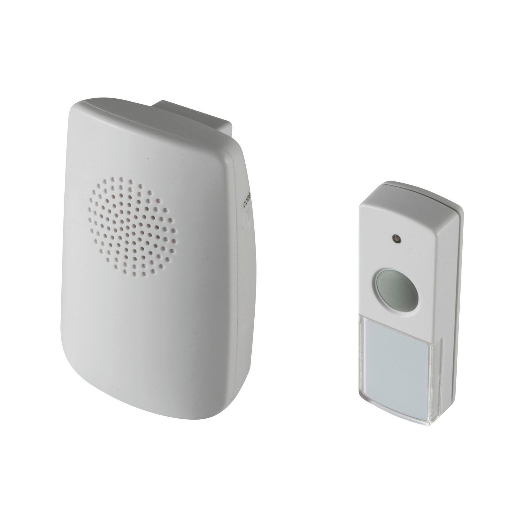 Vezeték Nélküli Csengő Db1001dc - fehér, műanyag (6,50/9/3cm)