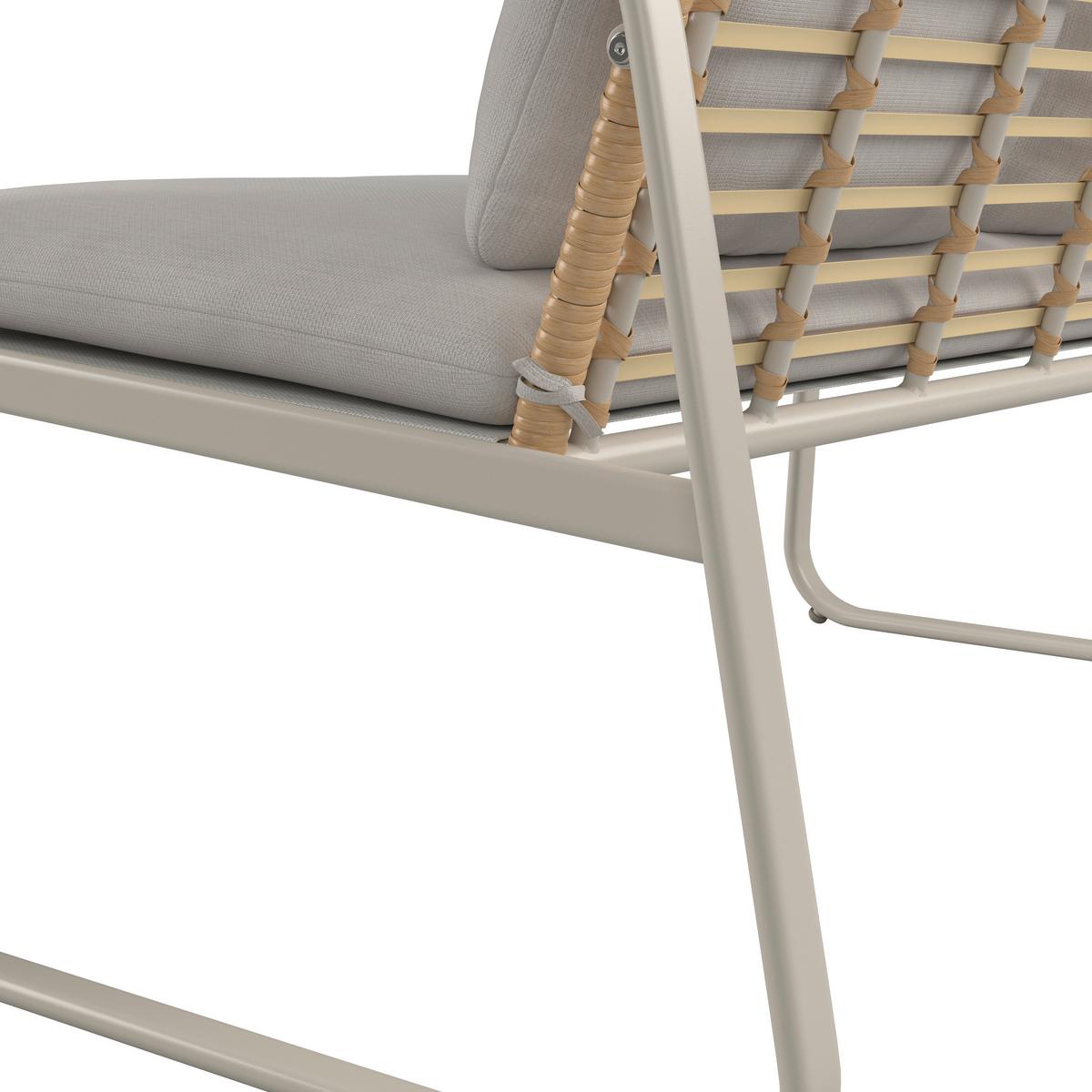 Loungegarnitur Tartu - Beige/Hellgrau, MODERN, Glas/Kunststoff (117/77,5/71,5cm) - Beldano