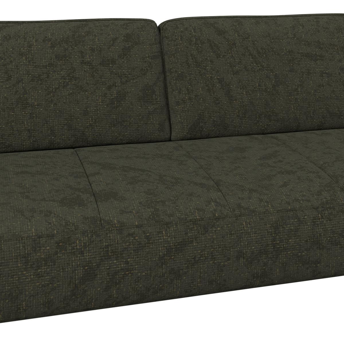 Sitzbank grün mit Metallbeinen Ulmo B: 162 cm - Schwarz/Grün, MODERN, Textil/Metall (162/83/71cm)