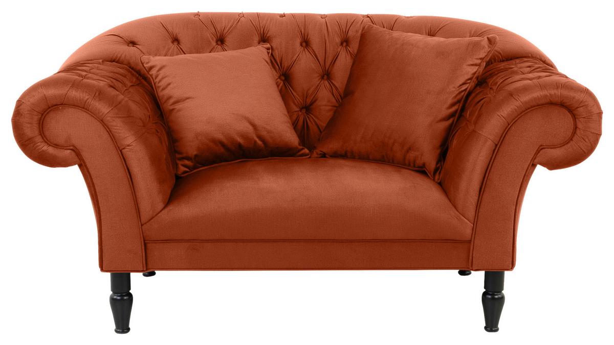Xxl-sessel Cupido - Rostfarben/Schwarz, Design, Textil (180/94/103cm) - MID.YOU