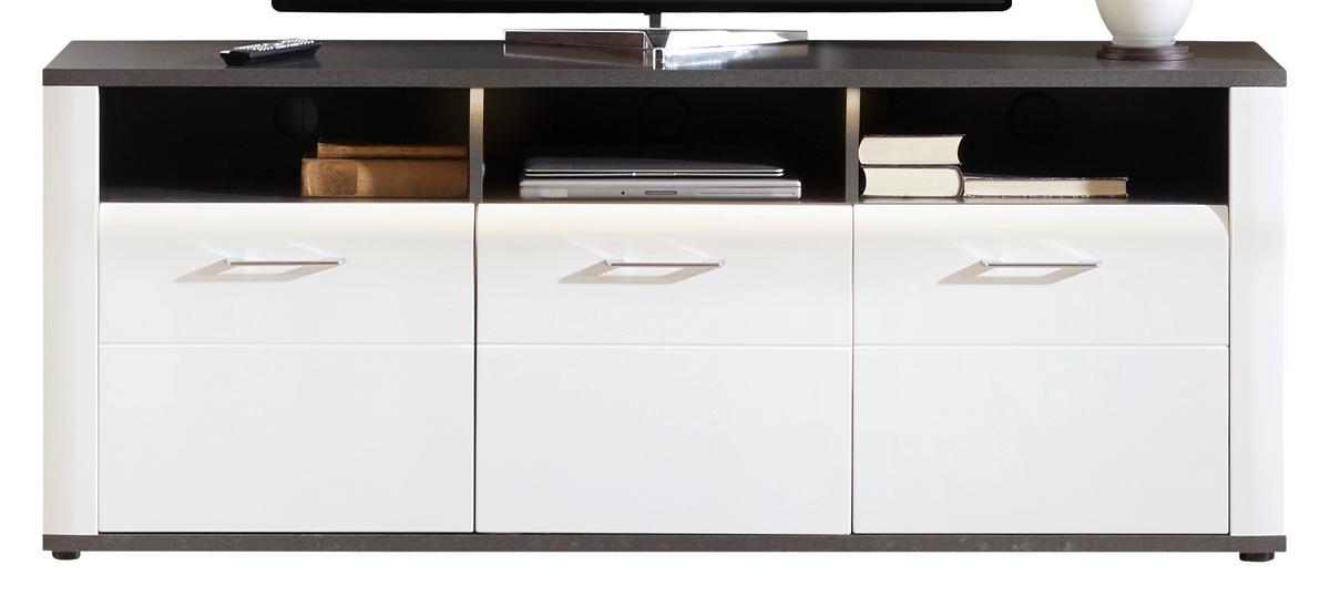 Wohnkombination Modern 4 Tlg. Mit Led Alassio 1, Weiß - MODERN (327/200/40,5cm) - Luca Bessoni