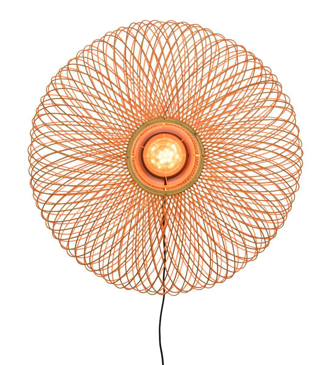 Wandleuchte Cango 1-Flammig Bambus Geflochten - Hellbraun, Natur, Naturmaterialien (63/38cm) - Good & Mojo