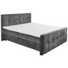 Boxbett Valetta 6 - Anthrazit/Schwarz, MODERN, Holzwerkstoff/Textil (160/200cm) - MID.YOU